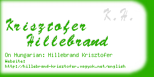 krisztofer hillebrand business card